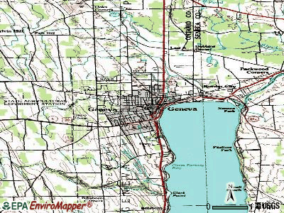 Geneva topographic map